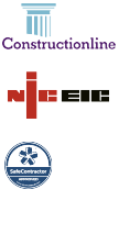 Constructionline NICEIC and SafeContractor Logos